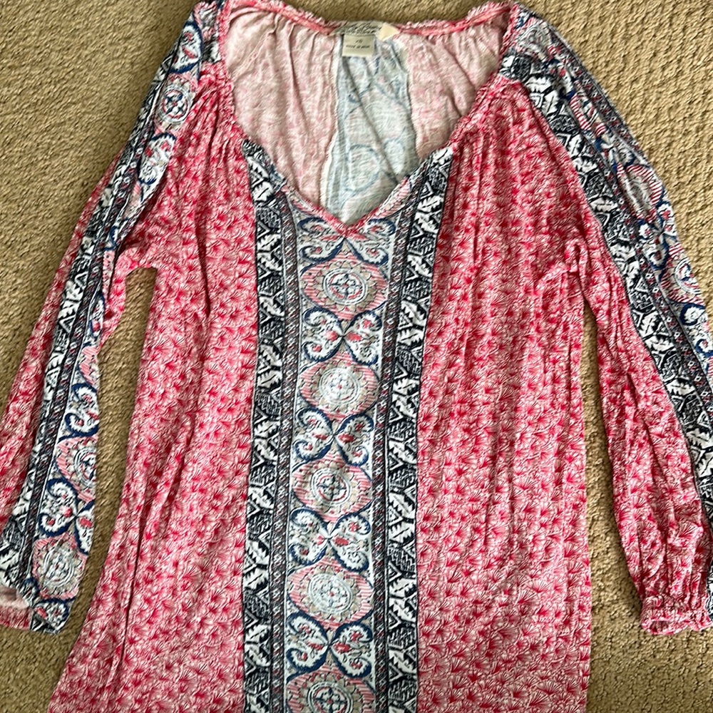 Xs lucky brand blouse 3/4 sleeves
